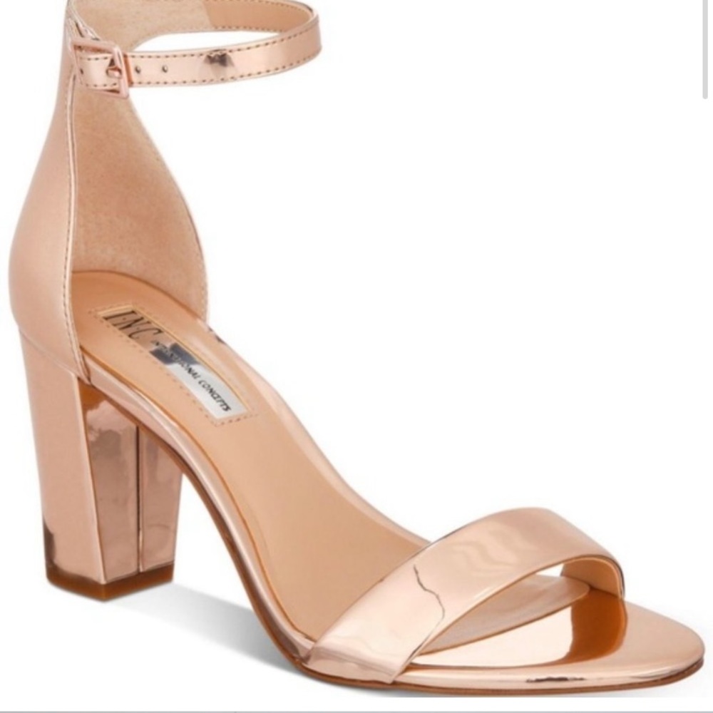 INC rose gold heels